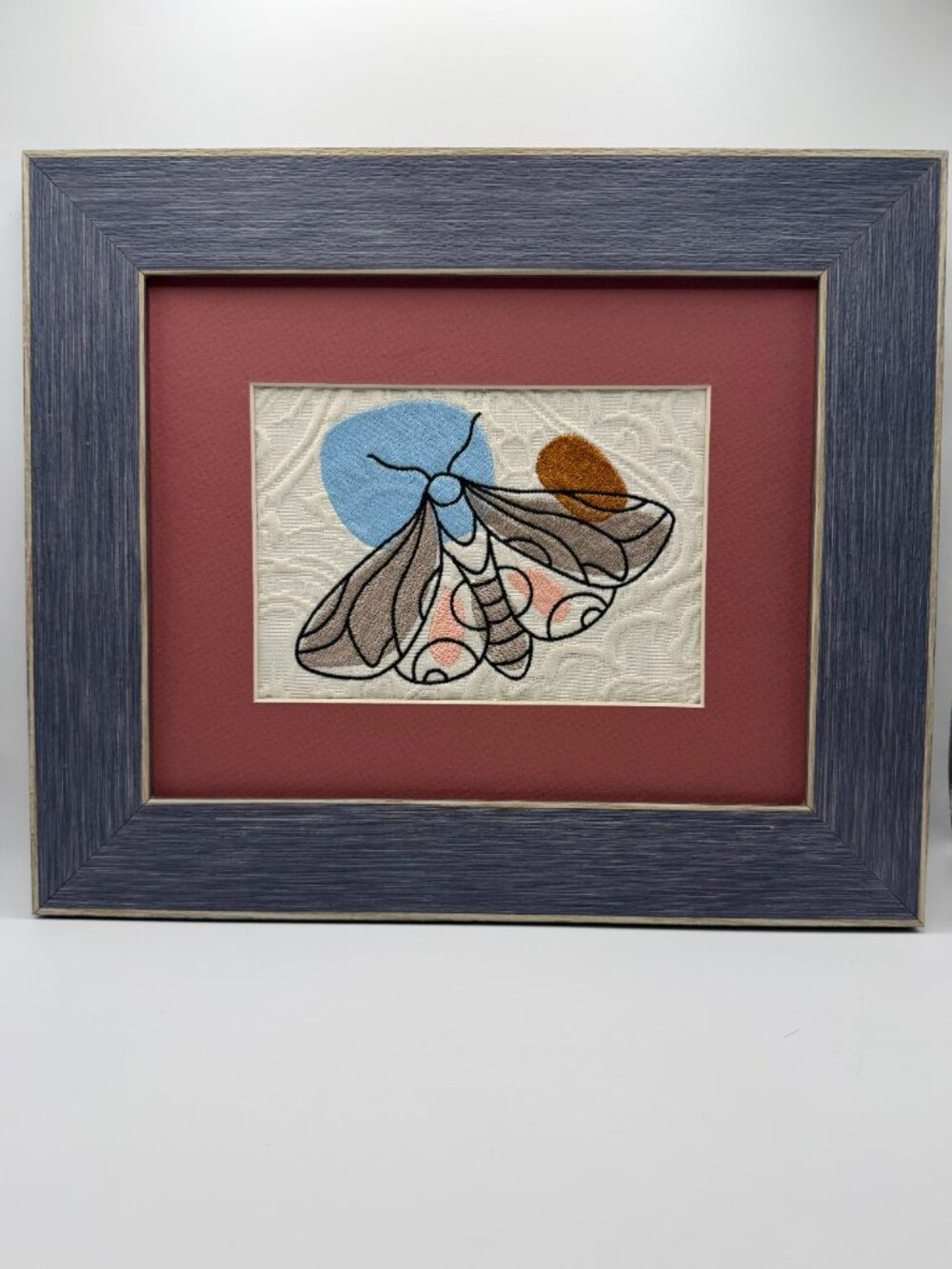 Homemade Insect Embroidery Art 8X10 - Picture 2 of 7